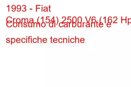 1993 - Fiat
Croma (154) 2500 V6 (162 Hp) Consumo di carburante e specifiche tecniche