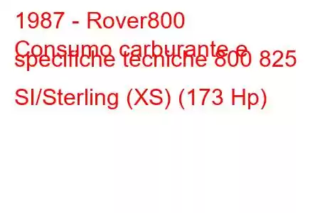 1987 - Rover800
Consumo carburante e specifiche tecniche 800 825 SI/Sterling (XS) (173 Hp)