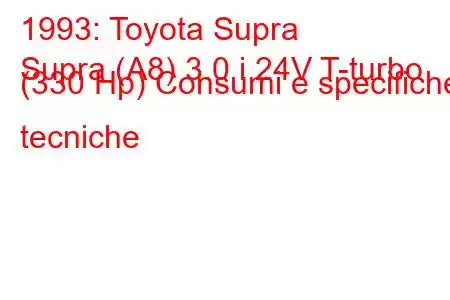 1993: Toyota Supra
Supra (A8) 3.0 i 24V T-turbo (330 Hp) Consumi e specifiche tecniche