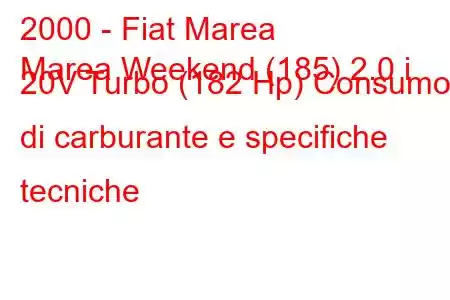 2000 - Fiat Marea
Marea Weekend (185) 2.0 i 20V Turbo (182 Hp) Consumo di carburante e specifiche tecniche