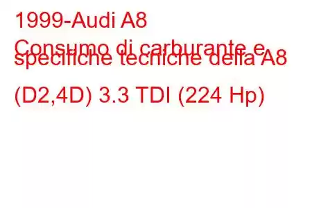 1999-Audi A8
Consumo di carburante e specifiche tecniche della A8 (D2,4D) 3.3 TDI (224 Hp)