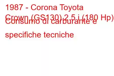 1987 - Corona Toyota
Crown (GS130) 2.5 i (180 Hp) Consumo di carburante e specifiche tecniche