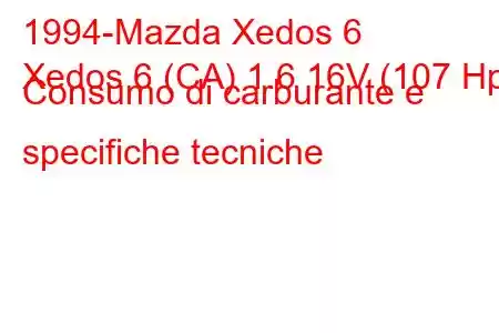 1994-Mazda Xedos 6
Xedos 6 (CA) 1.6 16V (107 Hp) Consumo di carburante e specifiche tecniche