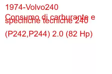 1974-Volvo240
Consumo di carburante e specifiche tecniche 240 (P242,P244) 2.0 (82 Hp)