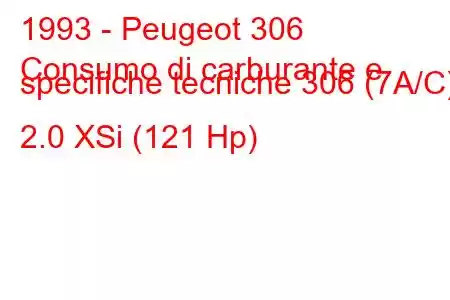 1993 - Peugeot 306
Consumo di carburante e specifiche tecniche 306 (7A/C) 2.0 XSi (121 Hp)