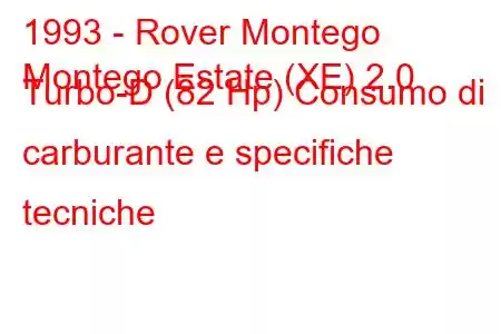 1993 - Rover Montego
Montego Estate (XE) 2.0 Turbo-D (82 Hp) Consumo di carburante e specifiche tecniche