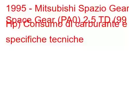 1995 - Mitsubishi Spazio Gear
Space Gear (PA0) 2.5 TD (99 Hp) Consumo di carburante e specifiche tecniche