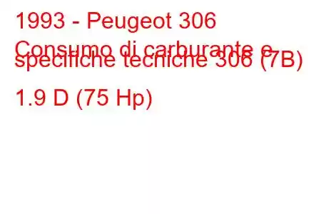 1993 - Peugeot 306
Consumo di carburante e specifiche tecniche 306 (7B) 1.9 D (75 Hp)