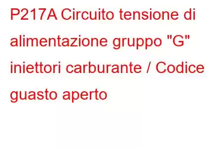 P217A Circuito tensione di alimentazione gruppo 