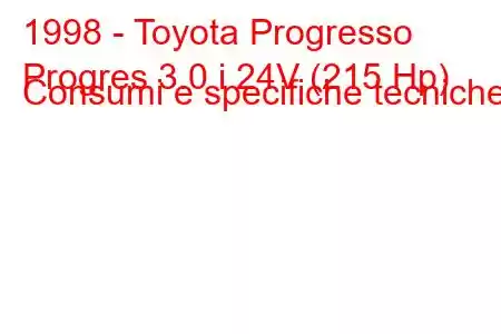 1998 - Toyota Progresso
Progres 3.0 i 24V (215 Hp) Consumi e specifiche tecniche