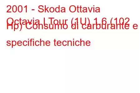 2001 - Skoda Ottavia
Octavia I Tour (1U) 1.6 (102 Hp) Consumo di carburante e specifiche tecniche