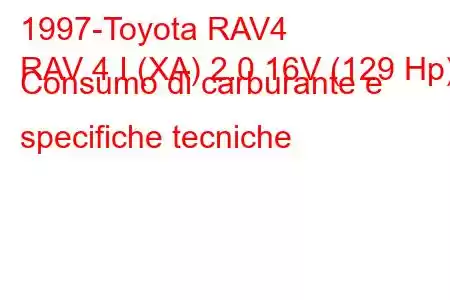 1997-Toyota RAV4
RAV 4 I (XA) 2.0 16V (129 Hp) Consumo di carburante e specifiche tecniche