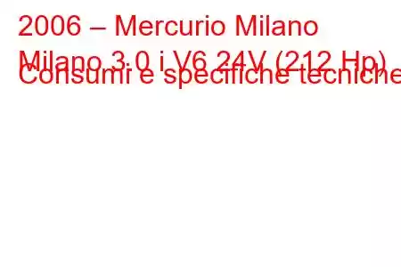 2006 – Mercurio Milano
Milano 3.0 i V6 24V (212 Hp) Consumi e specifiche tecniche