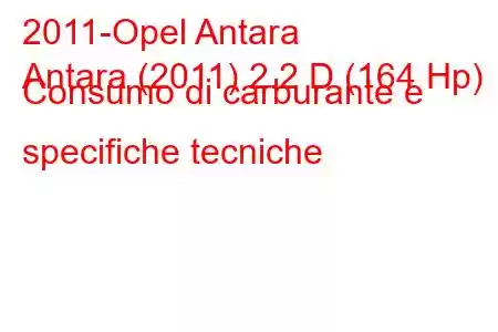 2011-Opel Antara
Antara (2011) 2.2 D (164 Hp) Consumo di carburante e specifiche tecniche