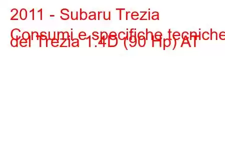 2011 - Subaru Trezia
Consumi e specifiche tecniche del Trezia 1.4D (90 Hp) AT