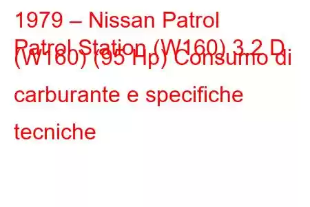 1979 – Nissan Patrol
Patrol Station (W160) 3.2 D (W160) (95 Hp) Consumo di carburante e specifiche tecniche