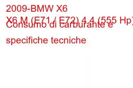 2009-BMW X6
X6 M (E71 / E72) 4.4 (555 Hp) Consumo di carburante e specifiche tecniche