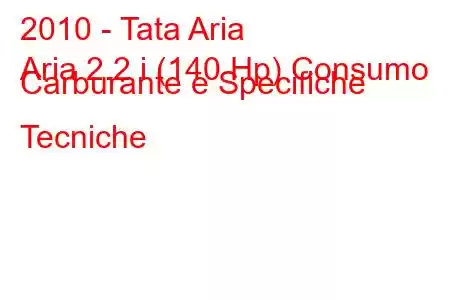 2010 - Tata Aria
Aria 2.2 i (140 Hp) Consumo Carburante e Specifiche Tecniche