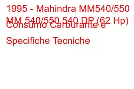 1995 - Mahindra MM540/550
MM 540/550 540 DP (62 Hp) Consumo Carburante e Specifiche Tecniche