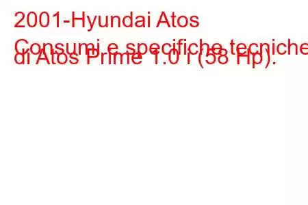 2001-Hyundai Atos
Consumi e specifiche tecniche di Atos Prime 1.0 i (58 Hp).