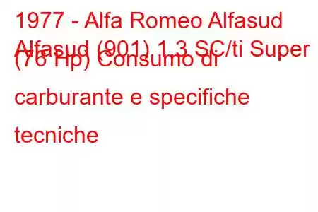 1977 - Alfa Romeo Alfasud
Alfasud (901) 1.3 SC/ti Super (76 Hp) Consumo di carburante e specifiche tecniche