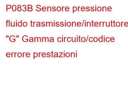 P083B Sensore pressione fluido trasmissione/interruttore 