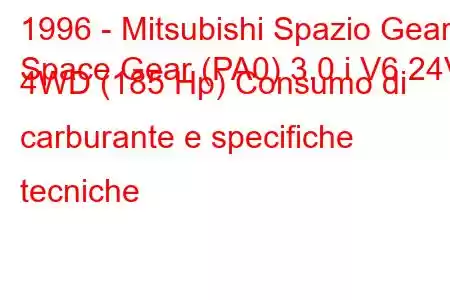 1996 - Mitsubishi Spazio Gear
Space Gear (PA0) 3.0 i V6 24V 4WD (185 Hp) Consumo di carburante e specifiche tecniche