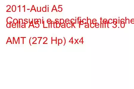 2011-Audi A5
Consumi e specifiche tecniche della A5 Liftback Facelift 3.0 AMT (272 Hp) 4x4