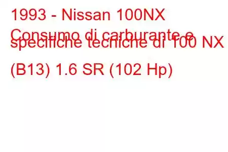 1993 - Nissan 100NX
Consumo di carburante e specifiche tecniche di 100 NX (B13) 1.6 SR (102 Hp)