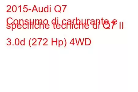 2015-Audi Q7
Consumo di carburante e specifiche tecniche di Q7 II 3.0d (272 Hp) 4WD