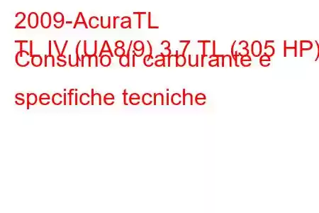 2009-AcuraTL
TL IV (UA8/9) 3.7 TL (305 HP) Consumo di carburante e specifiche tecniche