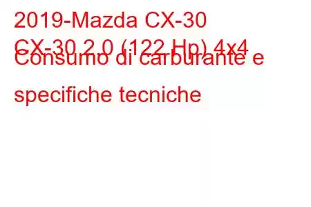 2019-Mazda CX-30
CX-30 2.0 (122 Hp) 4x4 Consumo di carburante e specifiche tecniche