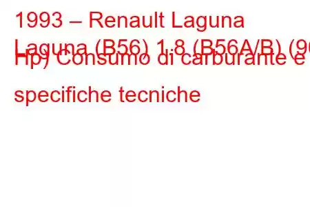 1993 – Renault Laguna
Laguna (B56) 1.8 (B56A/B) (90 Hp) Consumo di carburante e specifiche tecniche