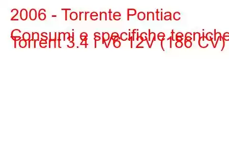 2006 - Torrente Pontiac
Consumi e specifiche tecniche Torrent 3.4 i V6 12V (186 CV)