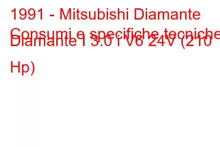 1991 - Mitsubishi Diamante
Consumi e specifiche tecniche Diamante I 3.0 i V6 24V (210 Hp)