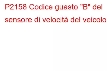 P2158 Codice guasto 