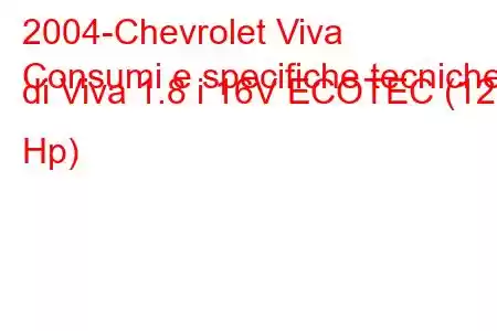 2004-Chevrolet Viva
Consumi e specifiche tecniche di Viva 1.8 i 16V ECOTEC (125 Hp)