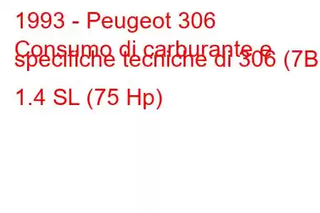 1993 - Peugeot 306
Consumo di carburante e specifiche tecniche di 306 (7B) 1.4 SL (75 Hp)