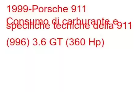 1999-Porsche 911
Consumo di carburante e specifiche tecniche della 911 (996) 3.6 GT (360 Hp)