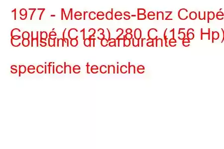 1977 - Mercedes-Benz Coupé
Coupé (C123) 280 C (156 Hp) Consumo di carburante e specifiche tecniche