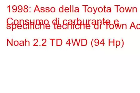 1998: Asso della Toyota Town
Consumo di carburante e specifiche tecniche di Town Ace Noah 2.2 TD 4WD (94 Hp)