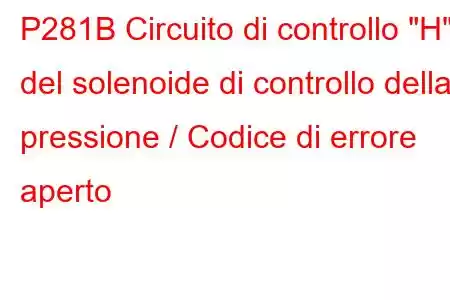 P281B Circuito di controllo 