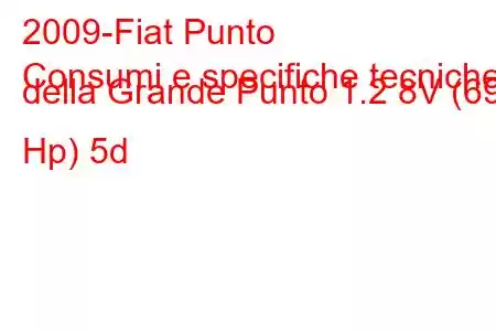 2009-Fiat Punto
Consumi e specifiche tecniche della Grande Punto 1.2 8V (69 Hp) 5d