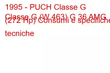 1995 - PUCH Classe G
Classe G (W 463) G 36 AMG (272 Hp) Consumi e specifiche tecniche