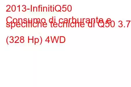 2013-InfinitiQ50
Consumo di carburante e specifiche tecniche di Q50 3.7 (328 Hp) 4WD