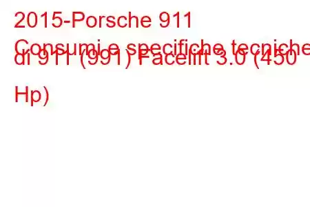 2015-Porsche 911
Consumi e specifiche tecniche di 911 (991) Facelift 3.0 (450 Hp)