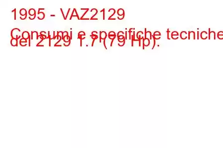 1995 - VAZ2129
Consumi e specifiche tecniche del 2129 1.7 (79 Hp).