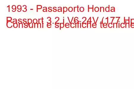 1993 - Passaporto Honda
Passport 3.2 i V6 24V (177 Hp) Consumi e specifiche tecniche