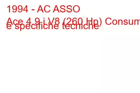 1994 - AC ASSO
Ace 4.9 i V8 (260 Hp) Consumi e specifiche tecniche