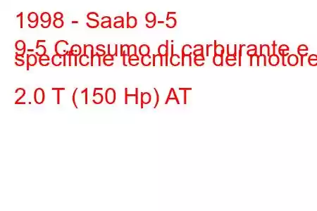 1998 - Saab 9-5
9-5 Consumo di carburante e specifiche tecniche del motore 2.0 T (150 Hp) AT